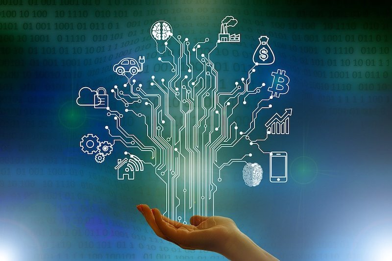 mano aperta dal quale escono rappresentazione di figure