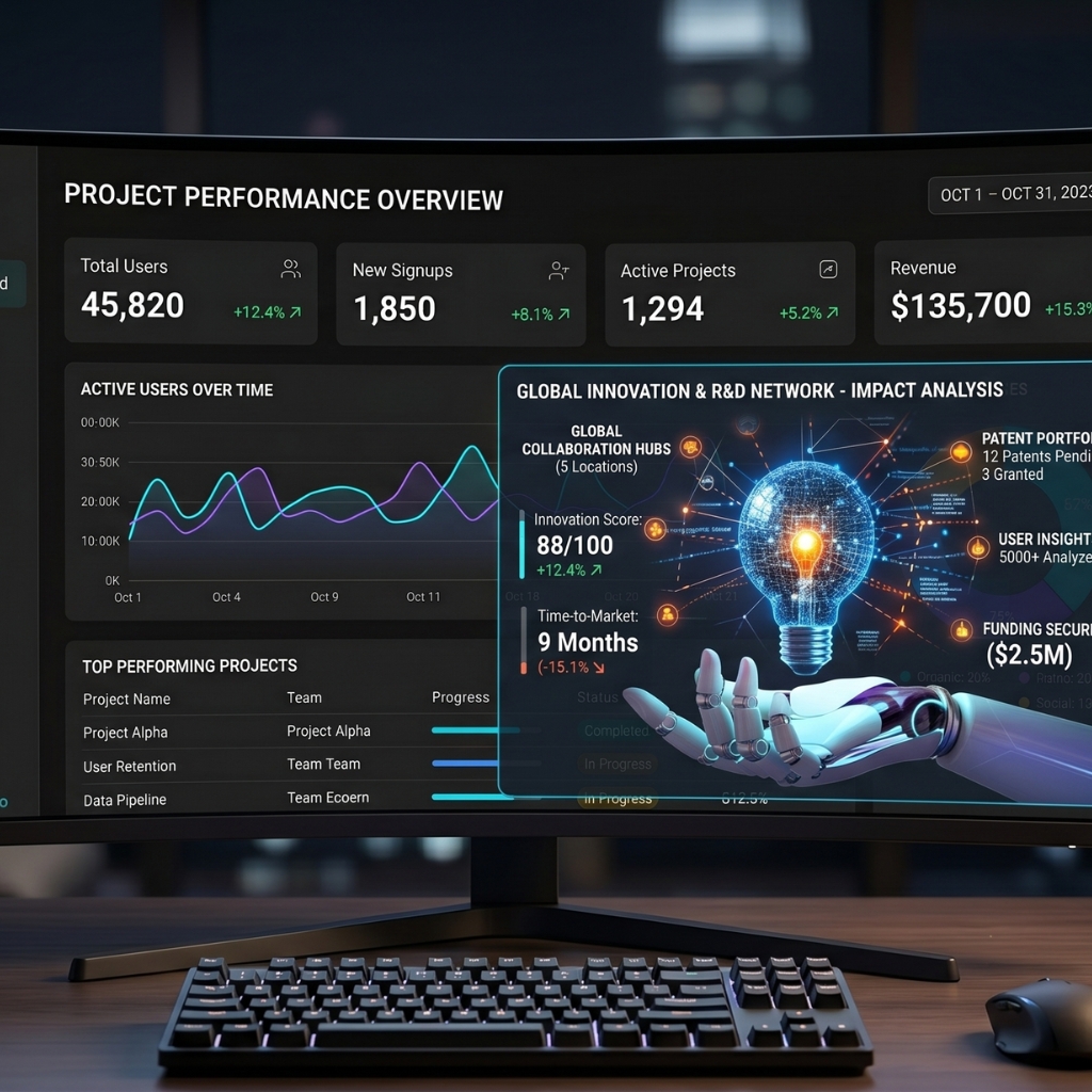 Dashboard analitica con KPI e metriche di efficienza operativa