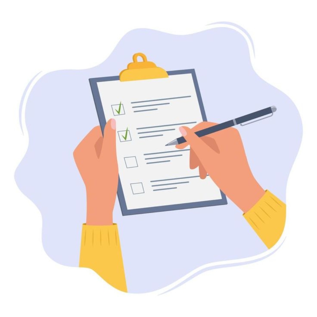 Una checklist con spunte verdi che elenca i documenti e i materiali necessari per avviare la pratica di tutela del brand.